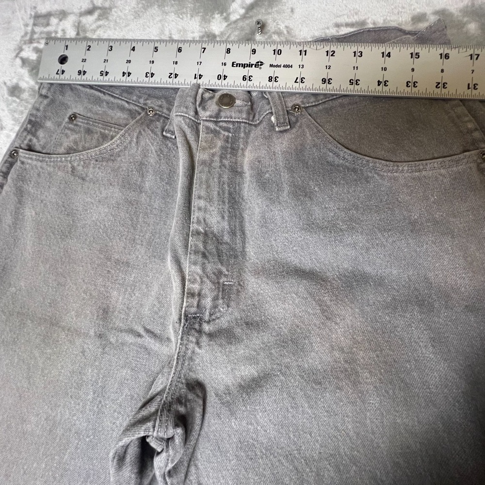 Vintage Wrangler Jeans Mens 36x30 Gray Denim Medium Wash Straight Leg Preppy - Picture 4 of 6